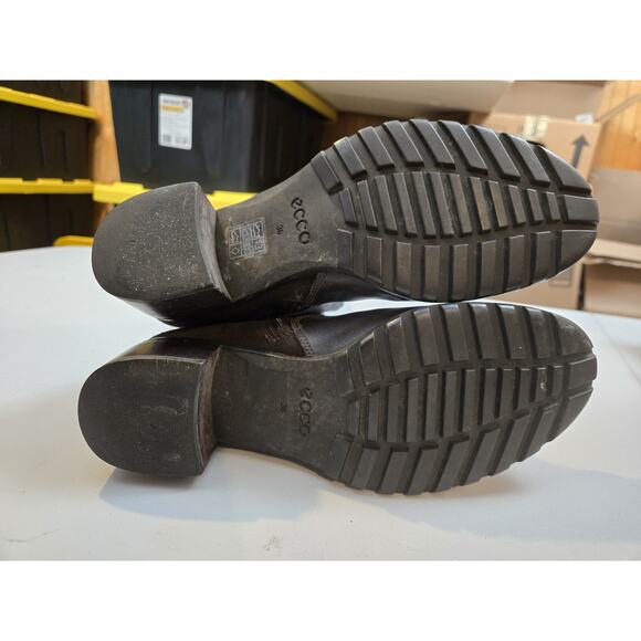 Ecco Women's Esmeralda Tall Moto Boots Size EU 36, US 5/5.5 Brown Leather Suede - Picture 7 of 8